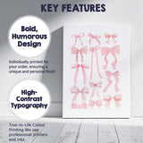 Pink Watercolour Coquette Ribbon Bow Collection Canvas Wall Art Print Decor Picture Ready to Hang