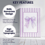Pastel Lavender Lace Ribbon Bow Striped Coquette Canvas Wall Art Print Decor Picture Ready to Hang