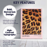 Pink Leopard Fur Fashion Animal Print Poster Canvas Wall Art Print Decor Picture Ready to Hang