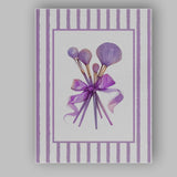 Lavender Makeup Brushes With Ribbon Coquette Illustration Canvas Wall Art Print Decor Picture Ready to Hang