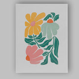 Contemporary Colourful Floral Botanical Illustration Canvas Wall Art Print Decor Picture Ready to Hang