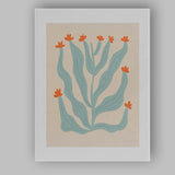 Minimalist Sage Green Wildflower Botanical Illustration Canvas Wall Art Print Decor Picture Ready to Hang
