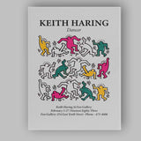 Keith Haring Colourful Dancing Figures Exhibition Style Canvas Wall Art Print Decor Picture Ready to Hang