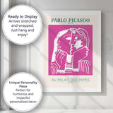 Pablo Picasso The Kisses Exhibition Style Pink Art Poster Canvas Wall Art Print Decor Picture Ready to Hang