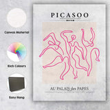 Pablo Picasso Abstract Line Drawing Exhibition Poster Canvas Wall Art Print Decor Picture Ready to Hang