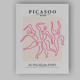 Pablo Picasso Abstract Line Drawing Exhibition Poster Canvas Wall Art Print Decor Picture Ready to Hang