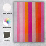 Pink Orange Vertical Stripe Abstract Modern Painting Canvas Wall Art Print Decor Picture Ready to Hang