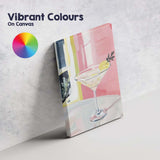 Pink Lemon Martini Cocktail Still Life Oil Painting Canvas Wall Art Print Decor Picture Ready to Hang