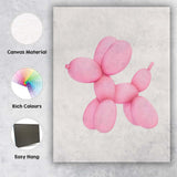 Minimalist Pink Balloon Dog Modern Sculpture Canvas Wall Art Print Decor Picture Ready to Hang