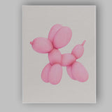 Minimalist Pink Balloon Dog Modern Sculpture Canvas Wall Art Print Decor Picture Ready to Hang