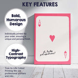 Lucky Girl Syndrome Ace of Hearts Playing Card Canvas Wall Art Print Decor Picture Ready to Hang