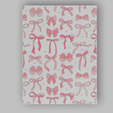 Cute Pink Ribbon Bow Seamless Pattern Illustration Canvas Wall Art Print Decor Picture Ready to Hang