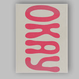 Bold Pink Oasis Retro Typography Minimalist Canvas Wall Art Print Decor Picture Ready to Hang