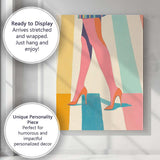 Colourful Fashion Legs High Heel Pop Art Canvas Wall Art Print Decor Picture Ready to Hang