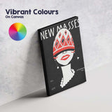 Art Deco New Masses Fashion Magazine Cover Illustration Canvas Wall Art Print Decor Picture Ready to Hang