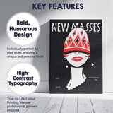 Art Deco New Masses Fashion Magazine Cover Illustration Canvas Wall Art Print Decor Picture Ready to Hang
