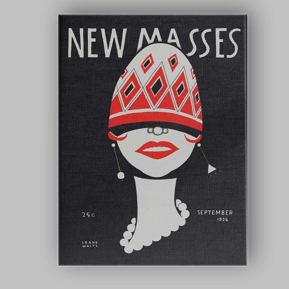 Art Deco New Masses Fashion Magazine Cover Illustration Canvas Wall Art Print Decor Picture Ready to Hang