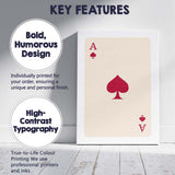 Minimalist Burgundy Spade Playing Card Ace Illustration Canvas Wall Art Print Decor Picture Ready to Hang