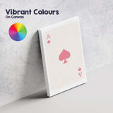Minimalist Soft Pink Spade Playing Card Ace Illustration Canvas Wall Art Print Decor Picture Ready to Hang