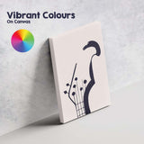 Minimalist Abstract Black Saxophone Contemporary Music Art Canvas Wall Art Print Decor Picture Ready to Hang