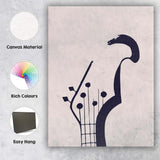 Minimalist Abstract Black Saxophone Contemporary Music Art Canvas Wall Art Print Decor Picture Ready to Hang