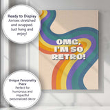 Retro Rainbow Wavy Typography Motivational Quote Poster Canvas Wall Art Print Decor Picture Ready to Hang