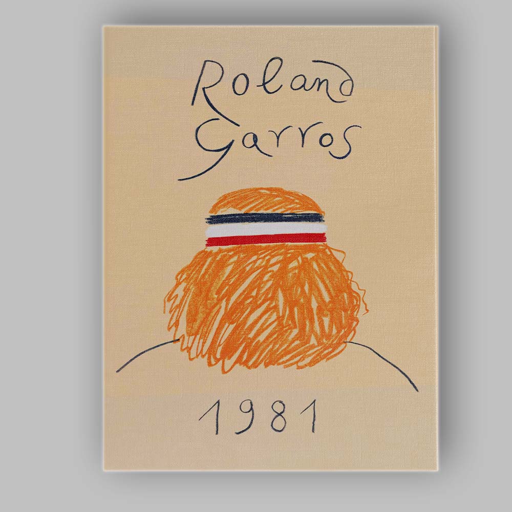 Retro Roland Garros Tennis Fan Illustration Canvas Wall Art Print Decor Picture Ready to Hang