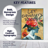 Let Equality Bloom Feminist Floral Collage Poster Canvas Wall Art Print Decor Picture Ready to Hang