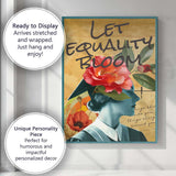 Let Equality Bloom Feminist Floral Collage Poster Canvas Wall Art Print Decor Picture Ready to Hang