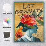Let Equality Bloom Feminist Floral Collage Poster Canvas Wall Art Print Decor Picture Ready to Hang