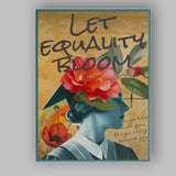 Let Equality Bloom Feminist Floral Collage Poster Canvas Wall Art Print Decor Picture Ready to Hang