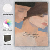 Minimalist Abstract Female Portrait Easy Come Easy Go Canvas Wall Art Print Decor Picture Ready to Hang