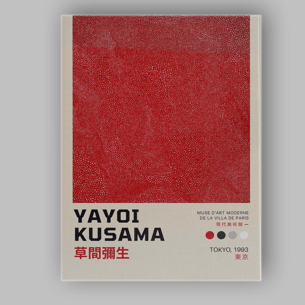 Red Polka Dot Abstract Yayoi Kusama Exhibition Poster Canvas Wall Art Print Decor Picture Ready to Hang