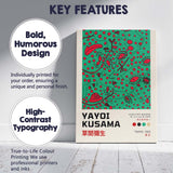 Green Red Polka Dot Abstract Face Yayoi Kusama Exhibition Poster Canvas Wall Art Print Decor Picture Ready to Hang