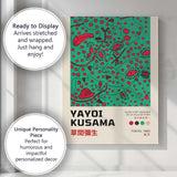 Green Red Polka Dot Abstract Face Yayoi Kusama Exhibition Poster Canvas Wall Art Print Decor Picture Ready to Hang