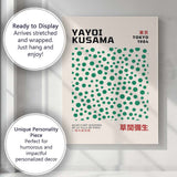 Green Polka Dot Minimalist Yayoi Kusama Exhibition Poster Canvas Wall Art Print Decor Picture Ready to Hang