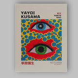 Colourful Pop Art Eyes Yayoi Kusama Exhibition Poster Canvas Wall Art Print Decor Picture Ready to Hang