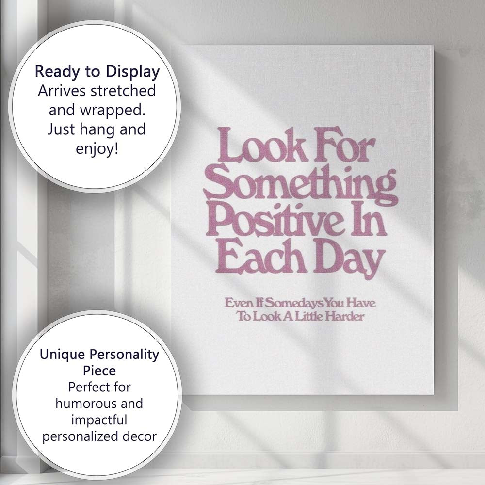 Positive Motivational Quote Minimalist Typography Canvas Wall Art Print Decor Picture Ready to Hang