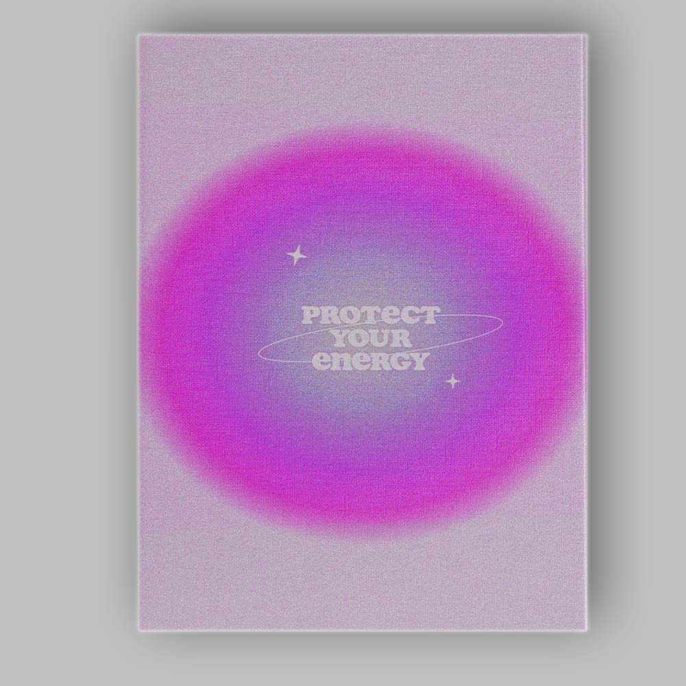 Protect Your Energy Pink Purple Gradient Motivational Typography Canvas Wall Art Print Decor Picture Ready to Hang