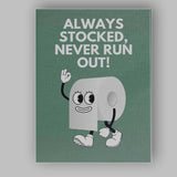 Funny Toilet Paper Character Bathroom Quote Canvas Wall Art Print Decor Picture Ready to Hang