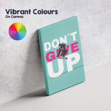 Dont Give Up Motivational Skier Sports Typography Canvas Wall Art Print Decor Picture Ready to Hang