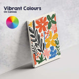 Colourful Modern Botanical Floral Abstract Illustration Canvas Wall Art Print Decor Picture Ready to Hang