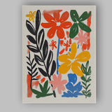 Colourful Modern Botanical Floral Abstract Illustration Canvas Wall Art Print Decor Picture Ready to Hang