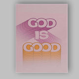 God Is Good Layered Typography Inspirational Christian Quote Canvas Wall Art Print Decor Picture Ready to Hang