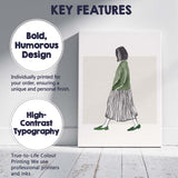 Minimalist Watercolour Walking Woman Fashion Illustration Canvas Wall Art Print Decor Picture Ready to Hang