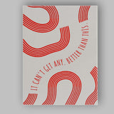 Minimalist Red Curved Line Motivational Quote Abstract Canvas Wall Art Print Decor Picture Ready to Hang