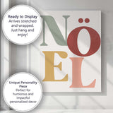 Scandinavian Noel Typography Minimalist Christmas Quote Neutral Wall Art Canvas Wall Art Print Decor Picture Ready to Hang
