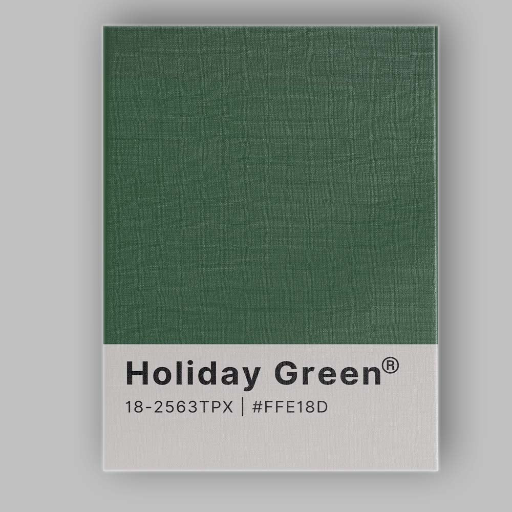 Holiday Green Christmas Colour Swatch Minimalist Typography Wall Art Canvas Wall Art Print Decor Picture Ready to Hang