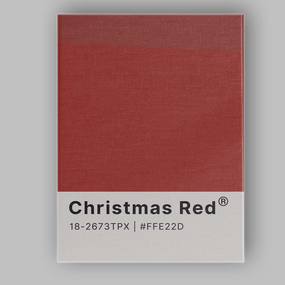 Christmas Red Festive Colour Swatch Minimalist Typography Wall Art Canvas Wall Art Print Decor Picture Ready to Hang