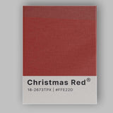 Christmas Red Festive Colour Swatch Minimalist Typography Wall Art Canvas Wall Art Print Decor Picture Ready to Hang